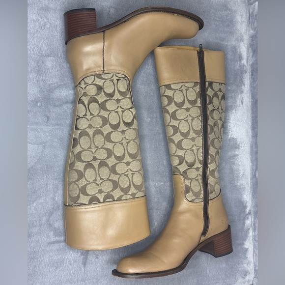 π₯π₯π₯Coach Signature Series Riding Boots Carol F1 Style Monogram Size: 7Bπ₯π₯π₯ - Picture 9 of 12